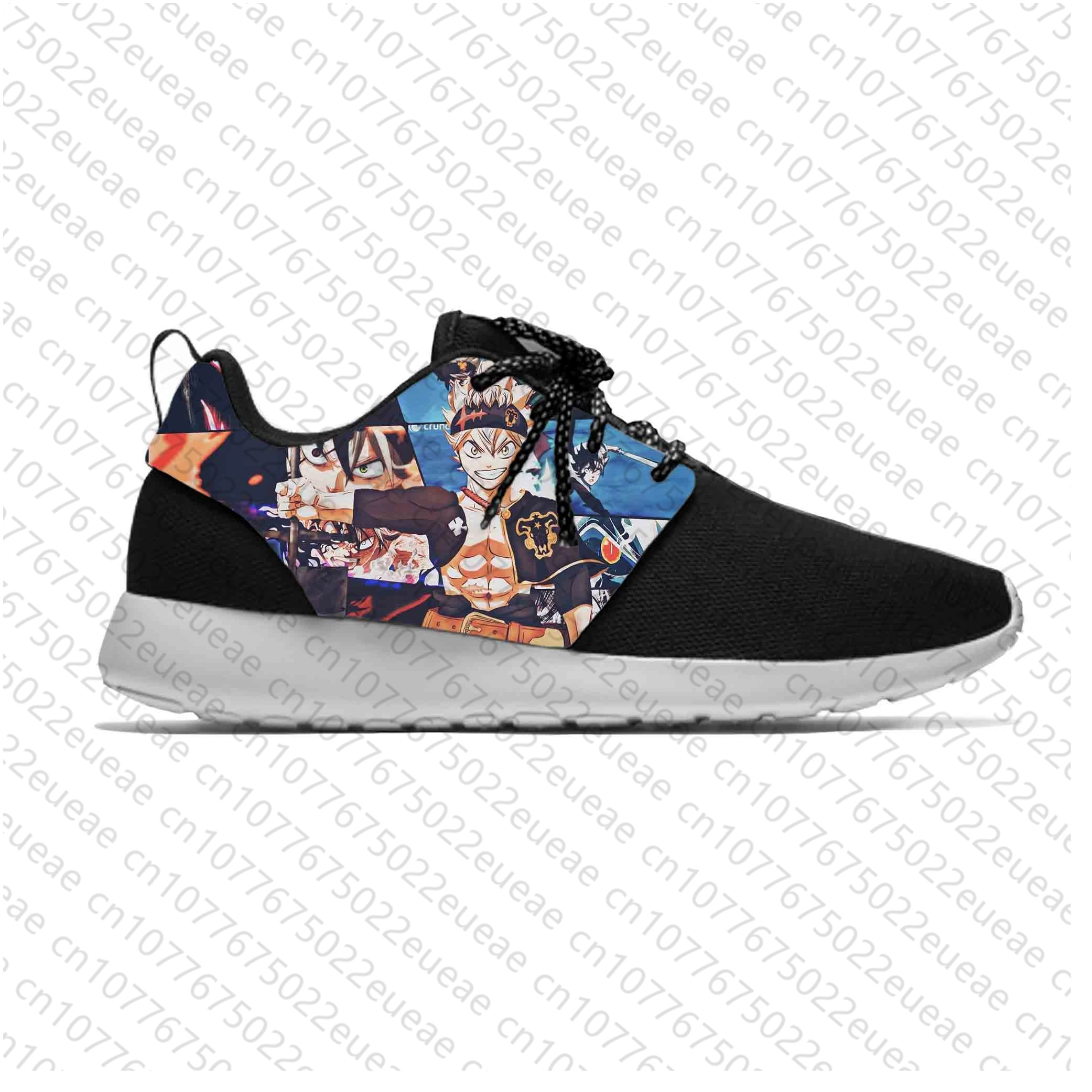 Heiße japanische Anime Manga Cartoon schwarzer Klee Asta Sport Laufschuhe lässig atmungsaktiv leichte 3D-Druck Männer Frauen Turnschuhe