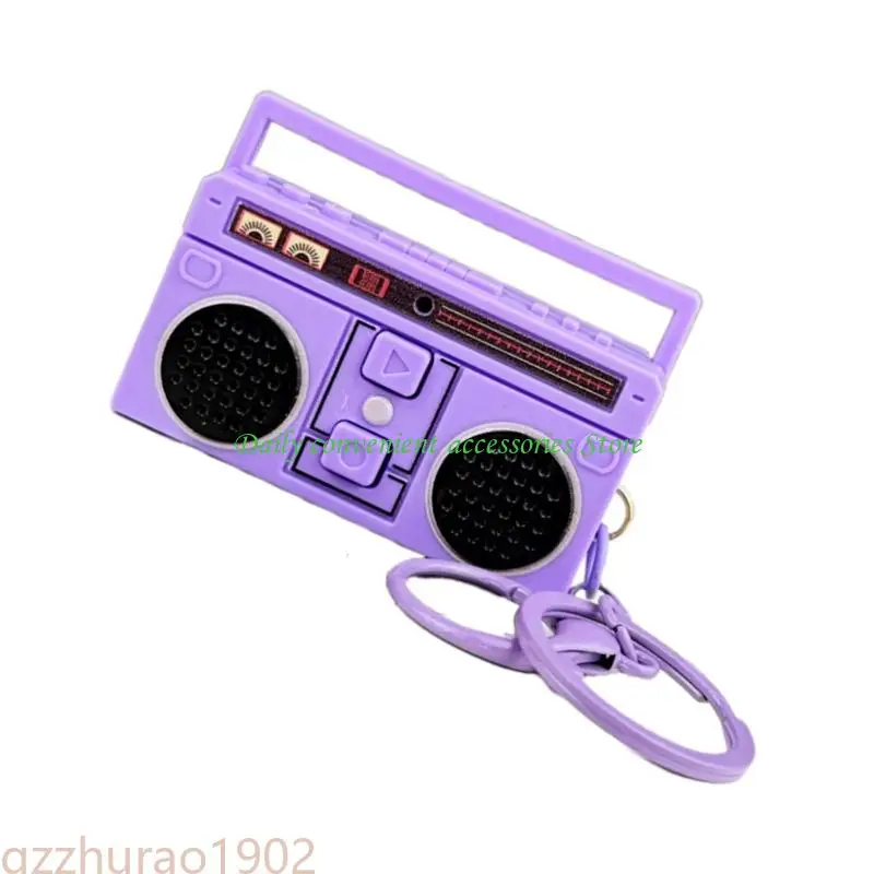 97QB Creative Recorder Keychain Retrô Keychain Player para Playback Música Portable Keychain Pingente Decorative Decorative