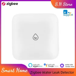 Zigbee Water Leak Detector Smart Home Water Leakage Sensor Alarm Ewelink App Remote Monitoring Water Leak Detector Flood Sensor