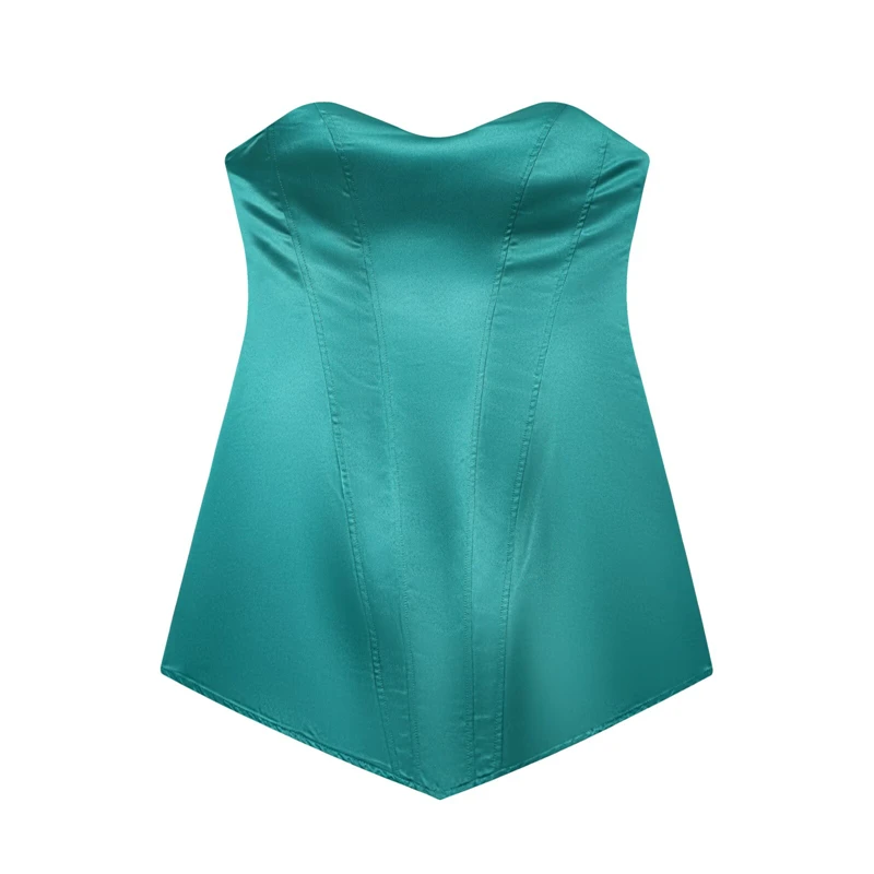 KEYANKETIAN 2026 ربيع جديد المرأة الظهر الصليب تعادل الأشرطة مزين حمالة مشد فستان قصير موضة مثير مائل الرقبة فساتين