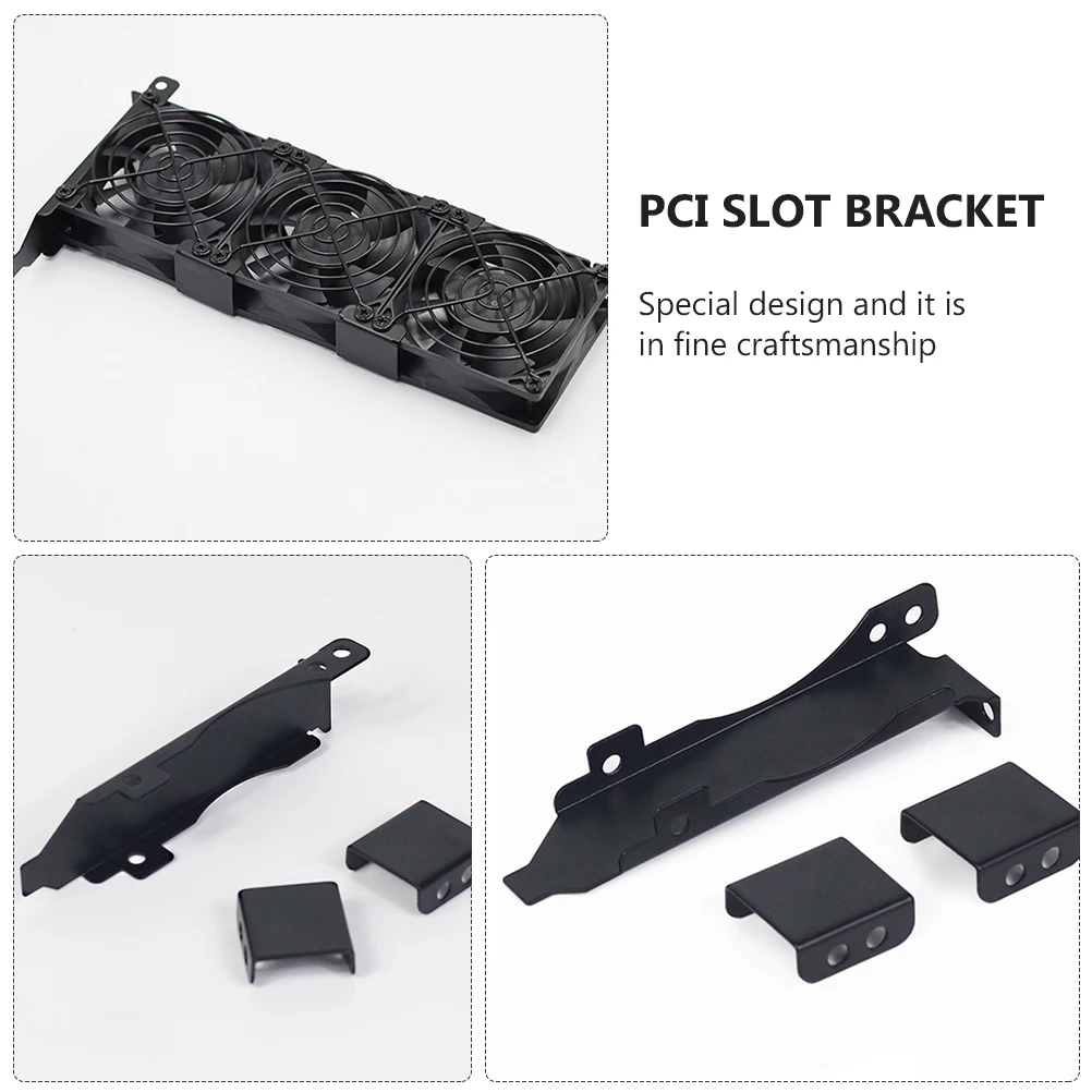 

Graphics Card Fan Radiator Slot Cooling PCI Bracket Mount Brackets for Gpu Stainless Steel Computer