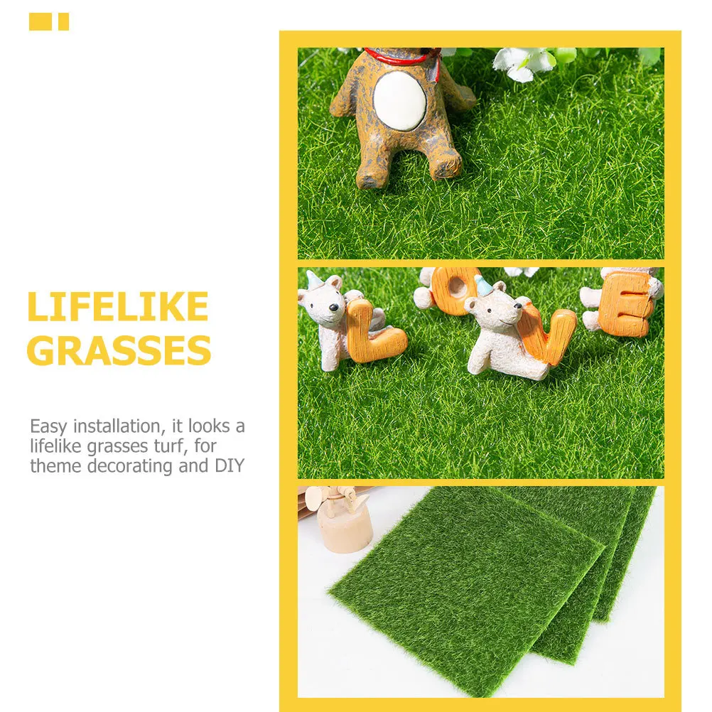 10 قطعة حصيرة من العشب الاصطناعي محاكاة العشب الأخضر الزخرفية فو العشب العشب لشرفة حديقة الزفاف جدار الفناء في الهواء الطلق داخلي
