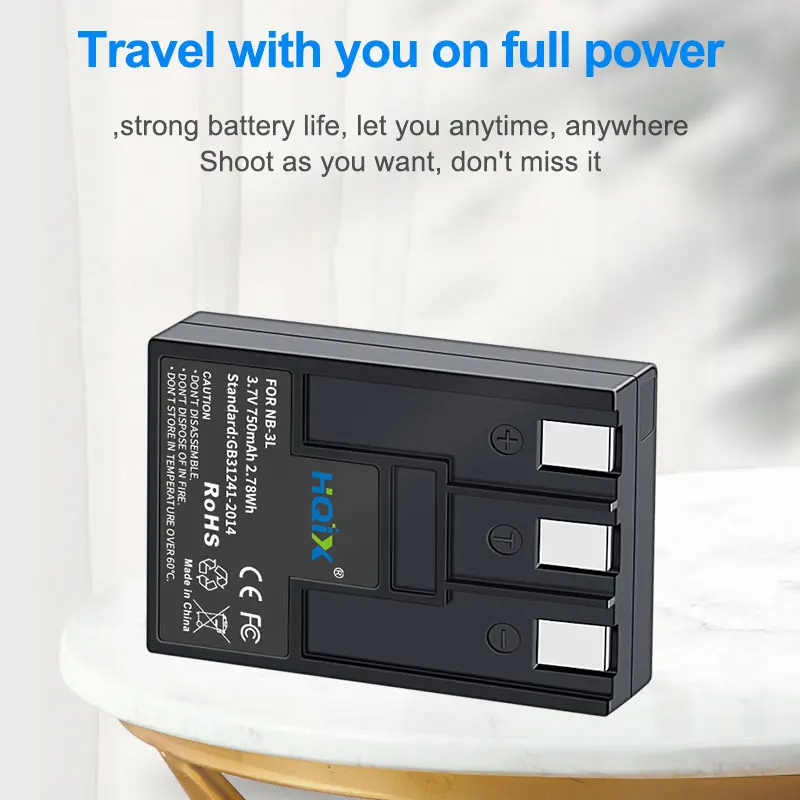 HQIX لكانون IXUS I5 750 ⅡS SD110 700 SD20 PC1060 PC1114 PC1169 IXY الرقمية L L2 30 كاميرا NB-3L شاحن بطارية