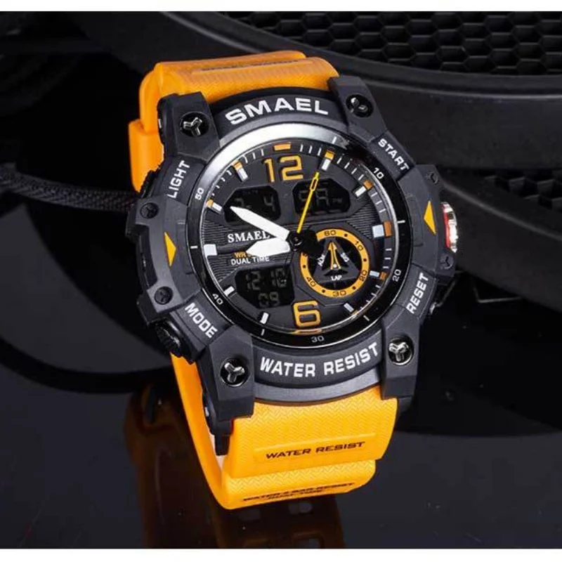 SMAEL 8007 Digital Watches for Men Outdoor Cool Transparent Alarm Clock Calendar Waterproof Luminous Sports Man Electronic Watch