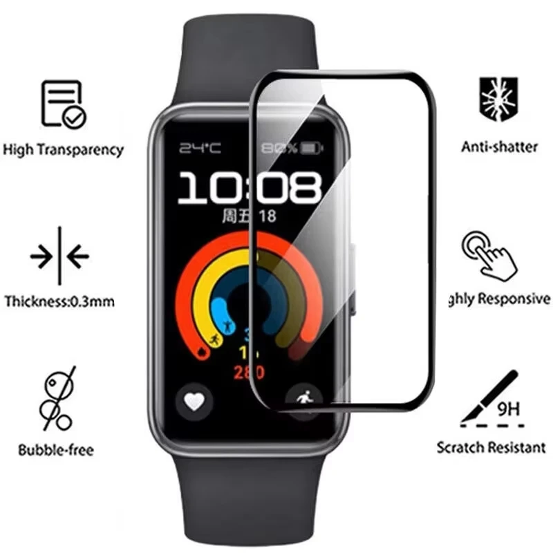 1-5PCS Curved Screen Protector For Huawei Band 10 9 8 7 6 Anti-scratch Protective Film For Huawei Band 10 Smartwatch Accessories
