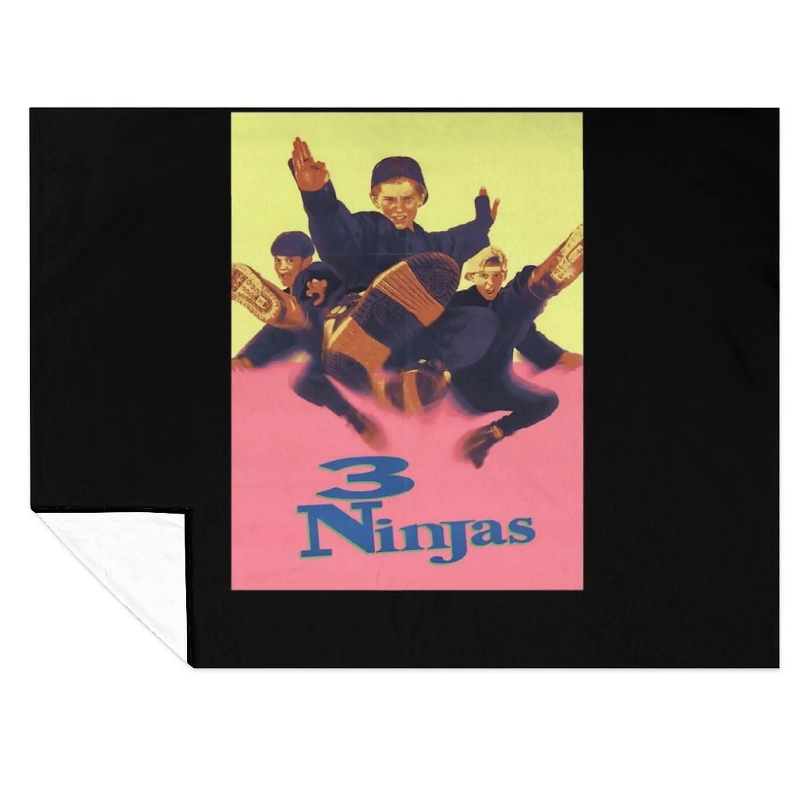 

3 Ninjas Throw Blanket Decorative Sofas Cute Soft Big Sofas Blankets