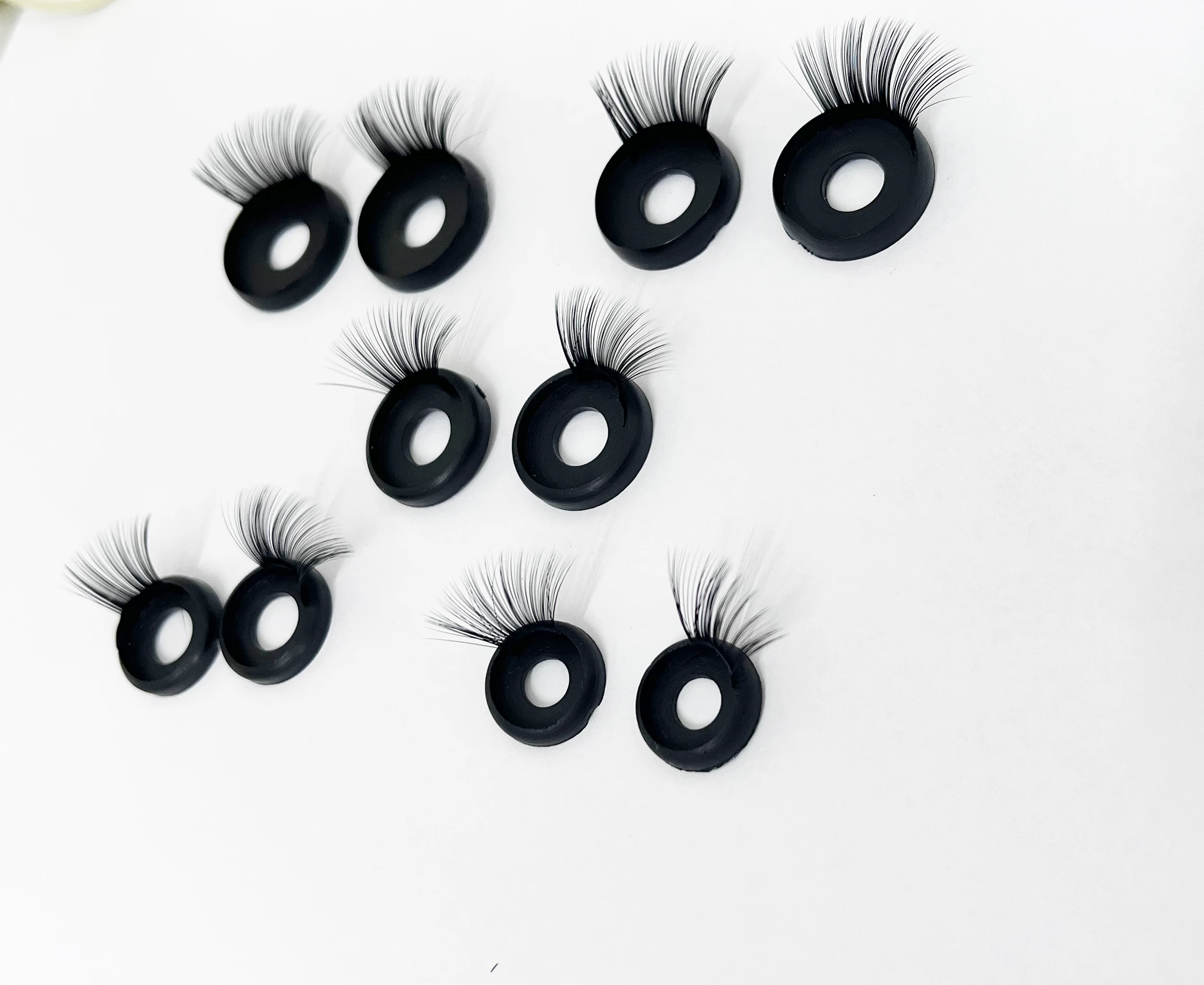 20 SZTUK MASKASZEM NOWY CZARNY DO PUPIL EYES EYELASH TRAY FIT FOR 10MM 12MM 14MM 16MM 18MM 20MM EYES FINDINGS SIZE OPTION