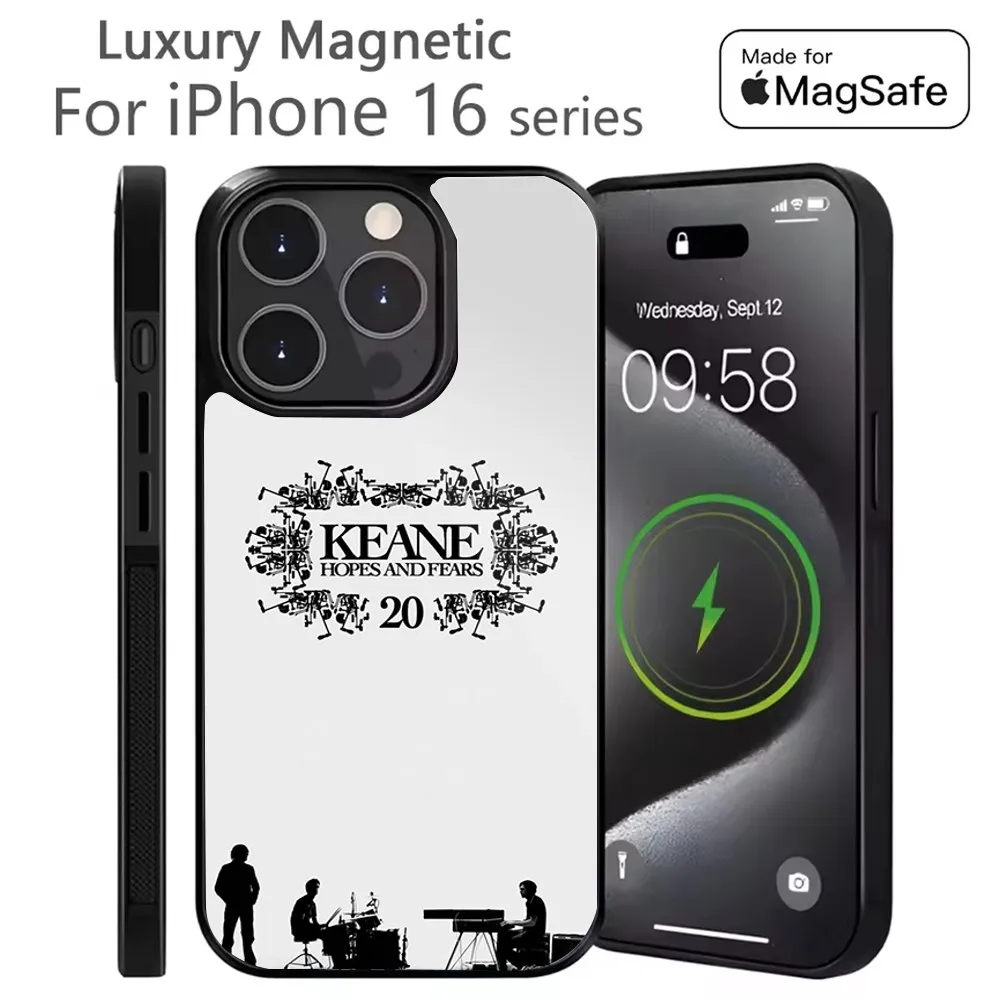 

Music Band K-KEANE Phone Case For iPhone 16,15,14,13,12,11,Plus,Pro,Max Mini Magsafe Magnetic Wireless Charging