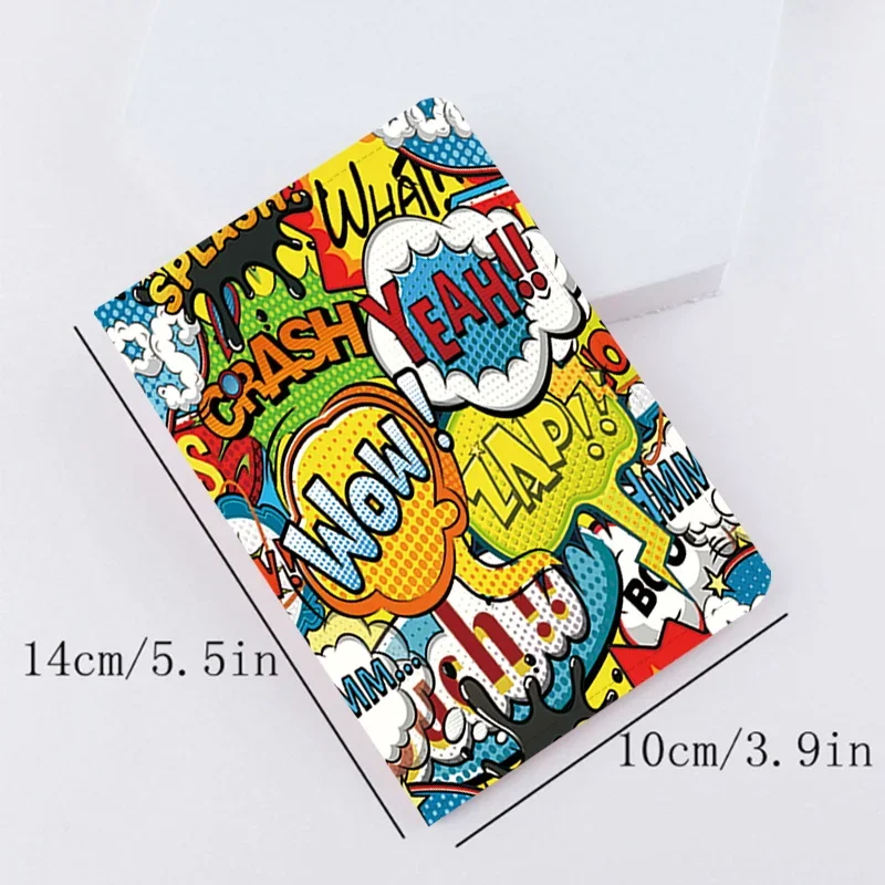 Travel Passport Holder Cover Graffiti Art Pattern Wallet Transparent  ID Card Holders Business Credit Card Holder Case Pouch