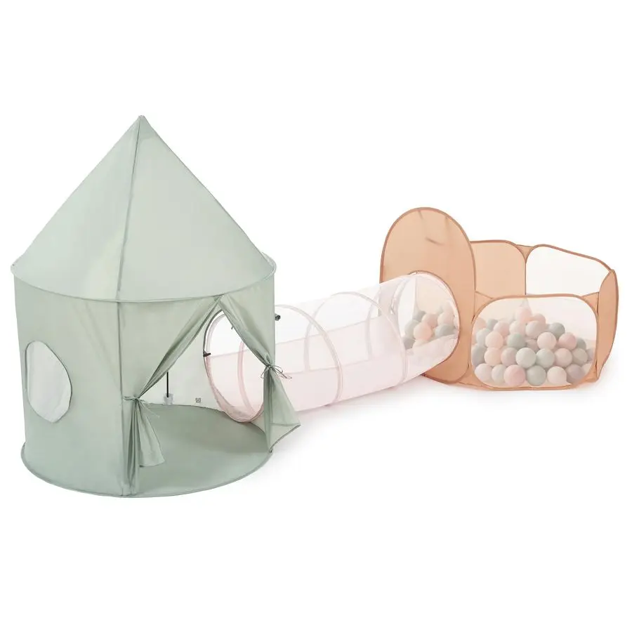 Tenda da gioco per bambini con tunnel, tenda da gioco pop-up 3 in 1 con pozzo di palline, tunnel da gioco per bambini piccoli, ragazzi, ragazze, interni ed esterni