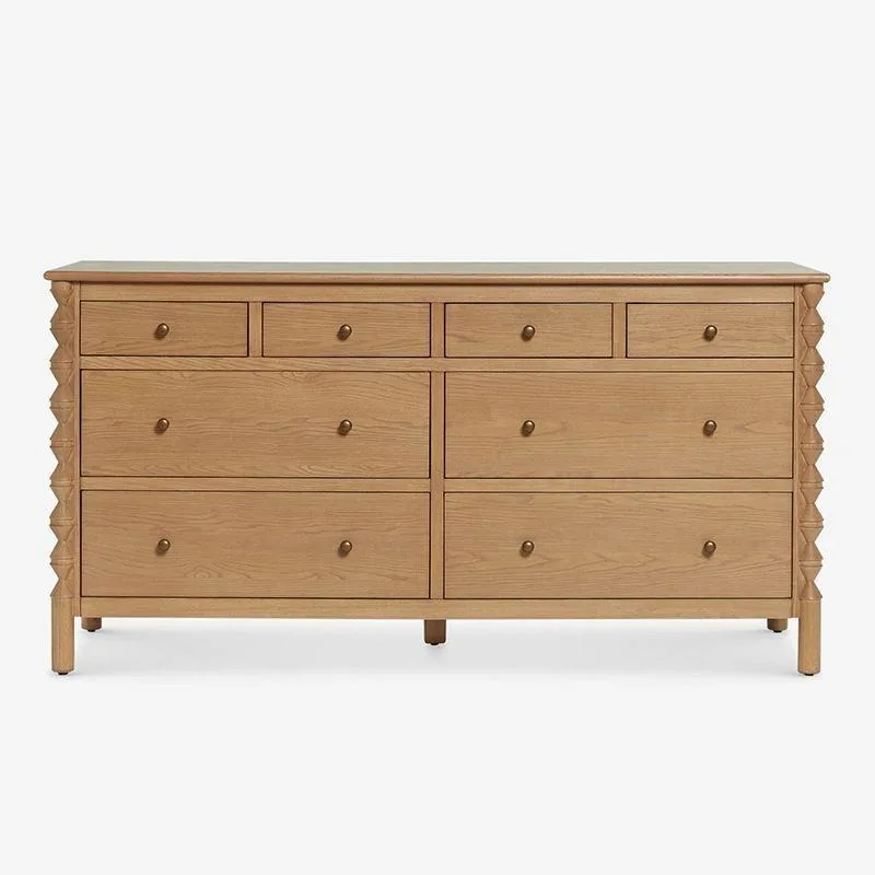 American rural retro old solid wood eight-bucket cabinet antique bedroom locker