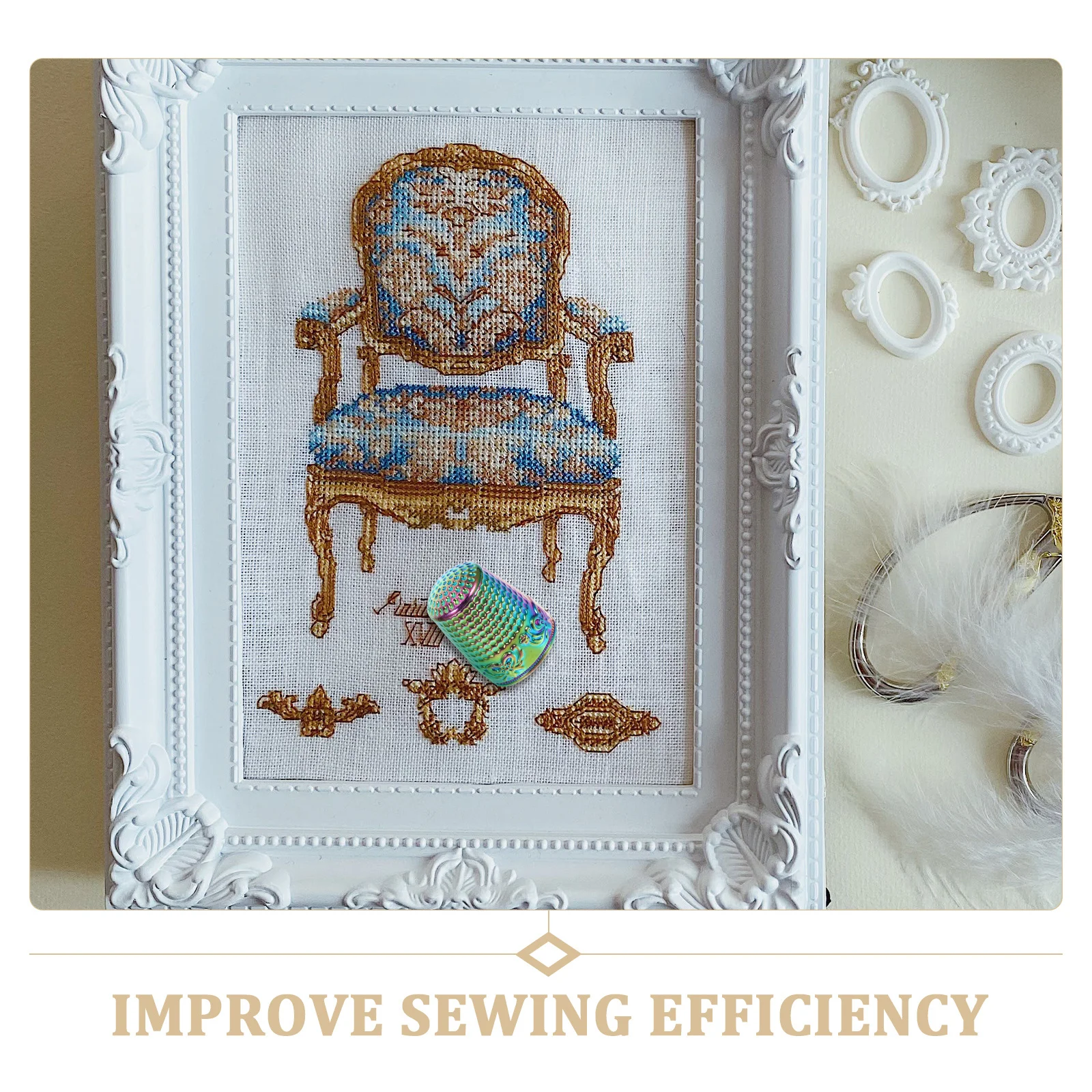 4 قطعة الكشتبانات الخياطة اليدوية المعدنية النحاس إصبع حامي نونسليب اللحف التطريز الحياكة الاكسسوارات الحرفية