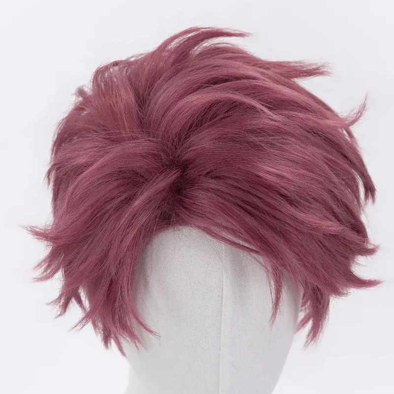 Valko Wig Game Love and Deepspace Cosplay Red Short Hair Synthetic Wigs Role Play Props Accessories for Men Theme Party view 5