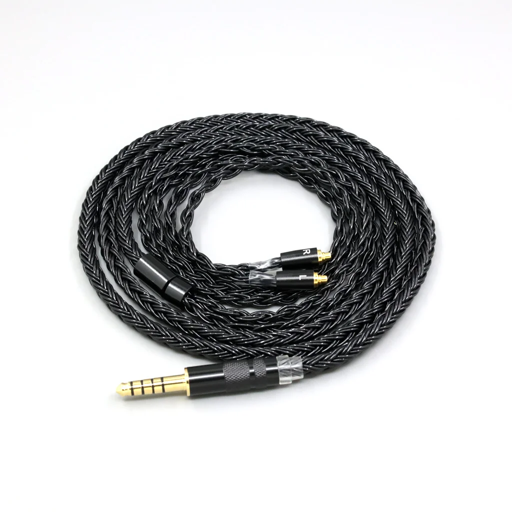 

Silver Plated16 Core Black Braided Earphone Cable For AKG N5005 N30 N40 Headset 8872