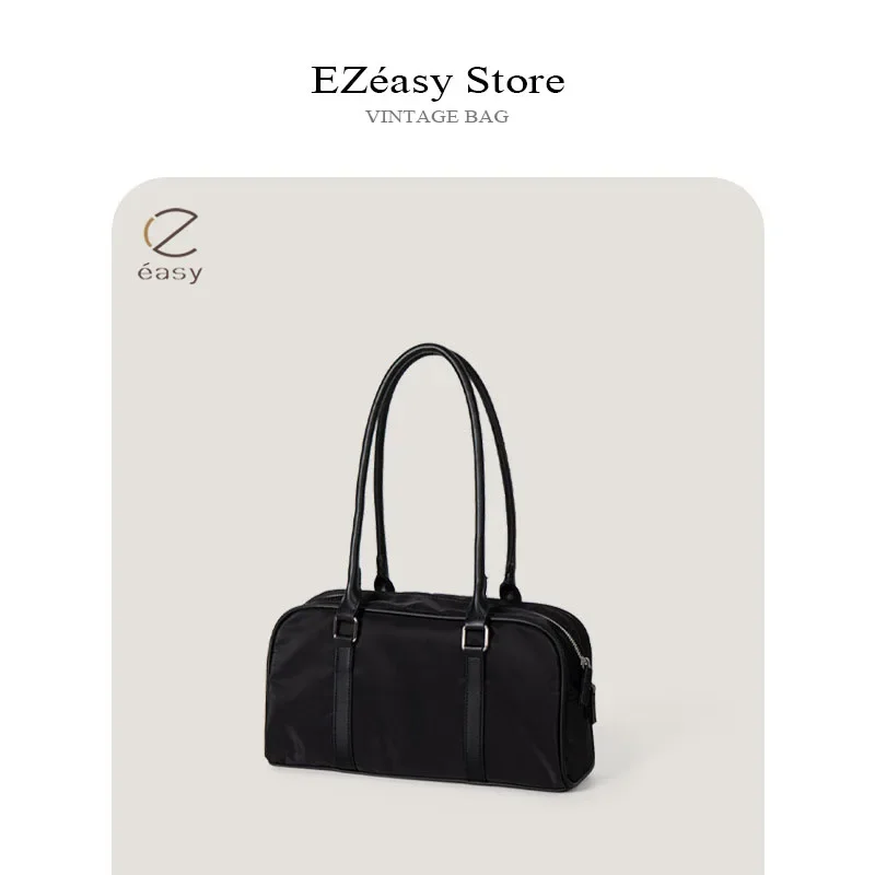 EZeasy Light Luxury Niche Designer Bags for Women Large Capacity Nylon Shoulder Bag Fashionable and Versatile Pillow Handbag