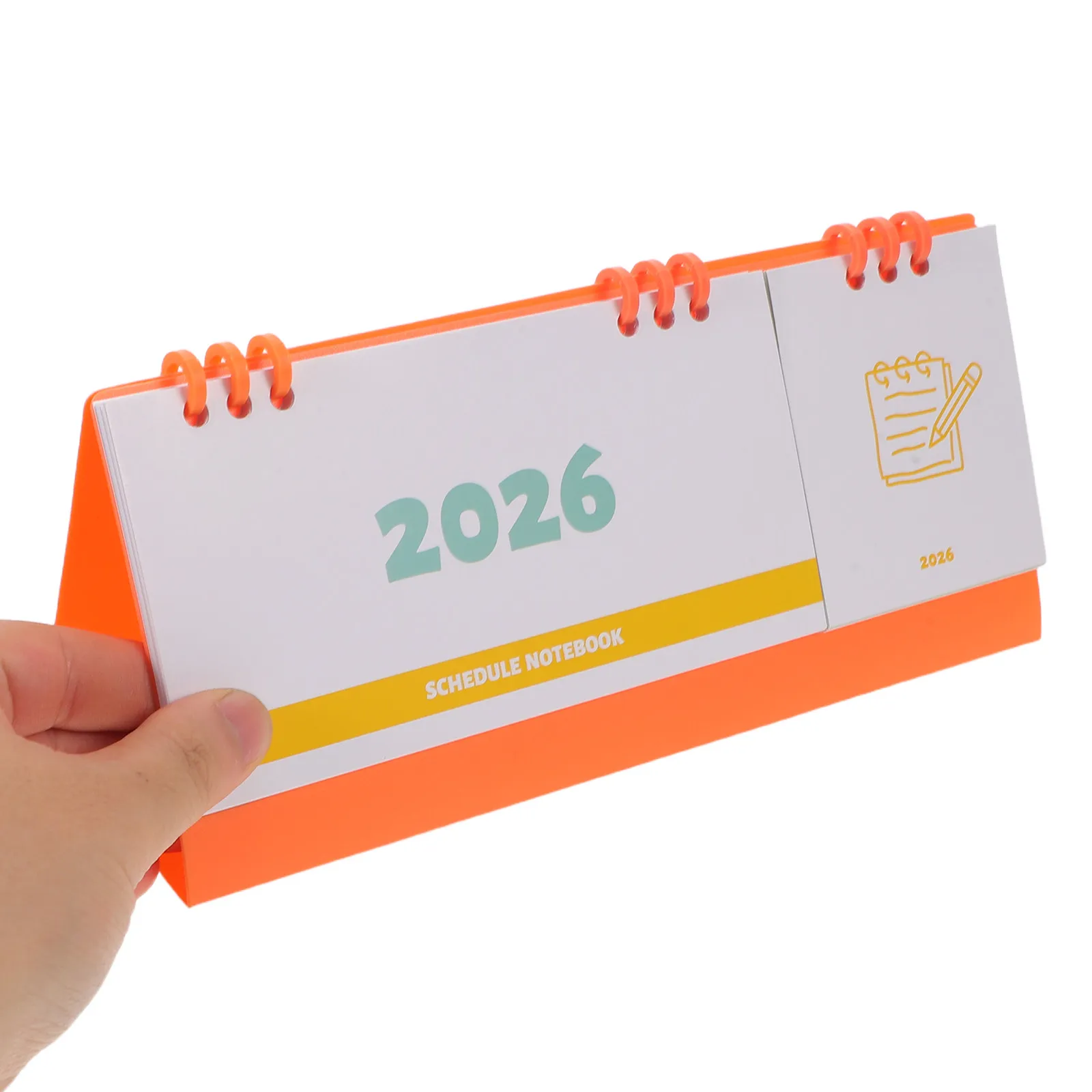 

2026 Mini Desk Calendar Spiral Bound Flip Monthly Planner Modern Standing Desktop Schedule Organizer Office Planning Daily