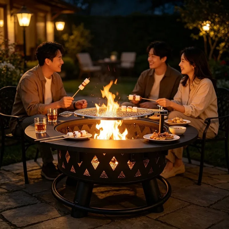 Outdoor Garden Barbecue Grill Household Campfire Fireplace Tea Boiling Firewood Charcoal Heating Furnace Garden