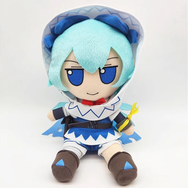 Touhou Project Fumo Cirno Touhou Hero of Ice Fairy Plush Toy Stuffed Doll Soft Figure Cartoon Anime Girl Kids Fans Xmas Gift New