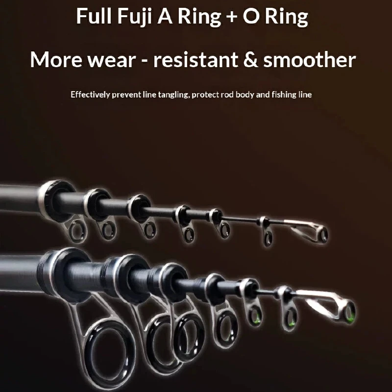 Qiyun Huitu telescopic rod 40cm retractable length portable lure rod 98g lightweight Fuji guide ring carbon cloth fishing rod