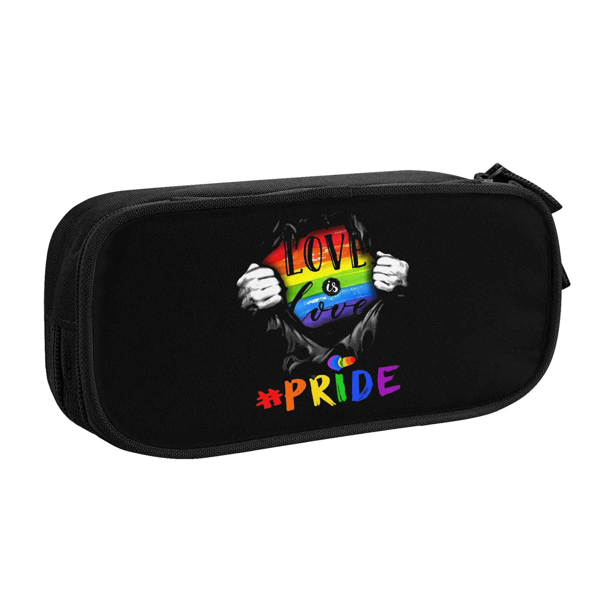 

Korean Love Is Love Lgbtq PRIDE Pencil Cases for Girls Boys Large Capacity Pen Box Bag Stationery