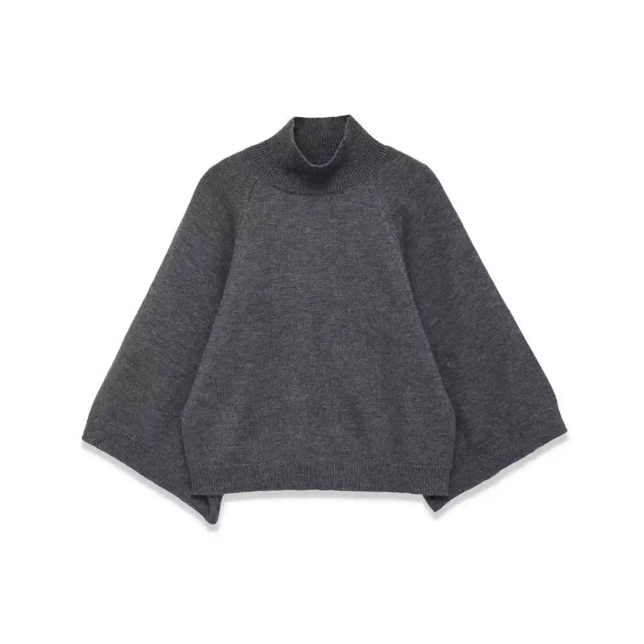 NLZGMSJ Casual Gebreide Vrouwen Losse Trui Herfst Lange Mouw Half Hoge Kraag Oversize Truien Vrouwelijke Warme Trui Y2K