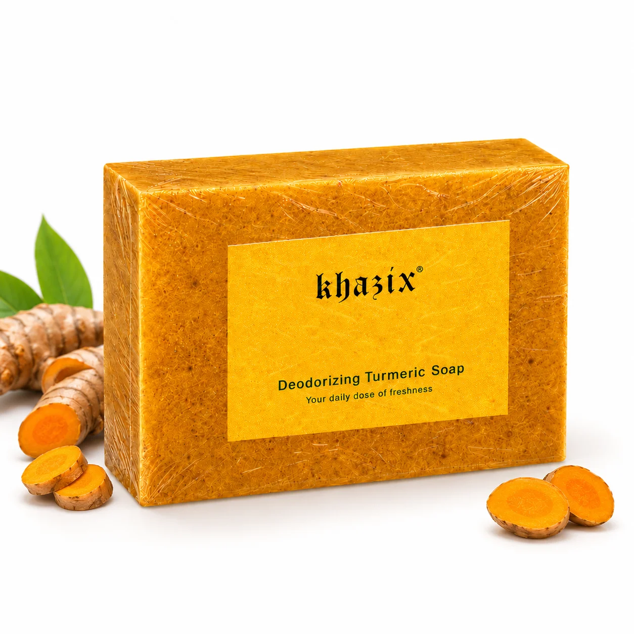 Sabonete de Ácido Kójico e Cúrcuma para Rosto e Corpo, Barra de Limpeza Diária Suave com Vitamina C, Retinol e Colágeno