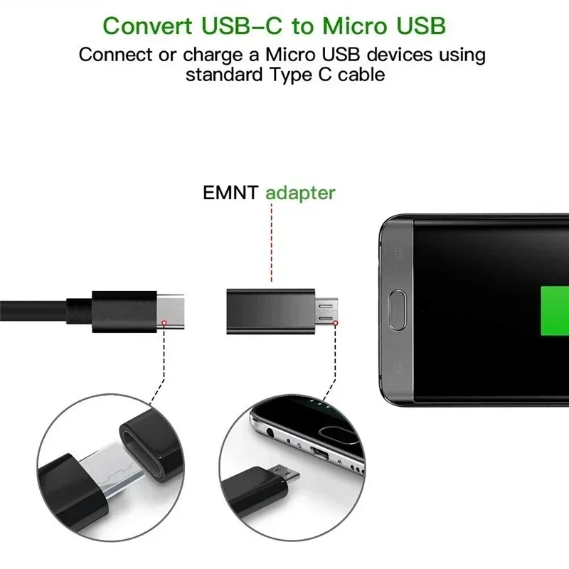 10/5/1PCS Adapter USB typu C na Micro USB do telefonów komórkowych Konwerter USB C męski na Micro żeński do złączy Macbook Samsung