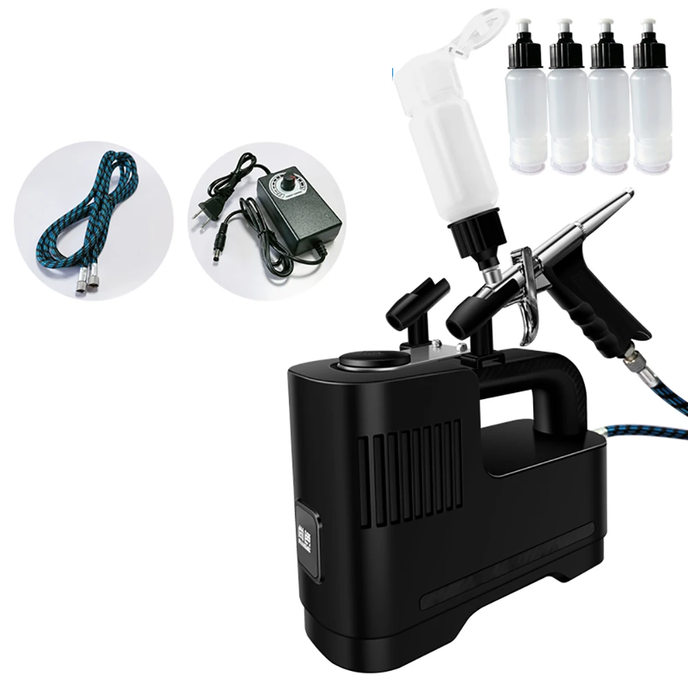 AC100-240V Portable Airbrush Pump, Suitable for Painting and Glazing Models, Figurines, and Furniture