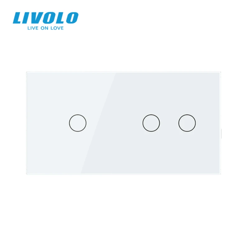 Manufacturer,Livolo EU Standard, Touch Switch, White Crystal Glass Panel,Wall Light Smart Switch, VL-C701-11/VL-C702-11