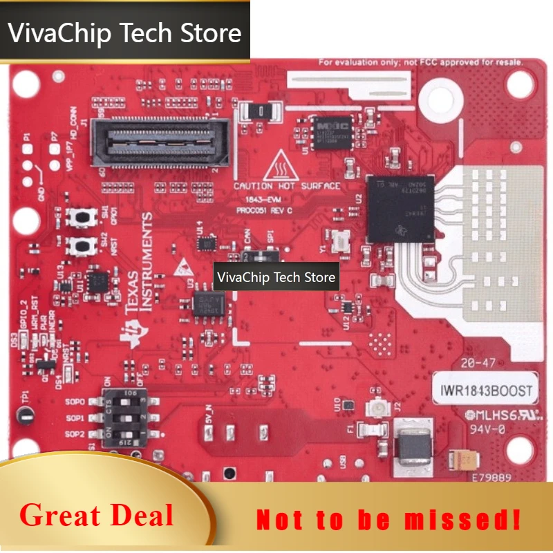 VivaChip TechIWR1843BOOST IWR1843 76/81GHz Millimeter-Wave Industrial Radar Sensor Evaluation Module High-Precision Industrial P