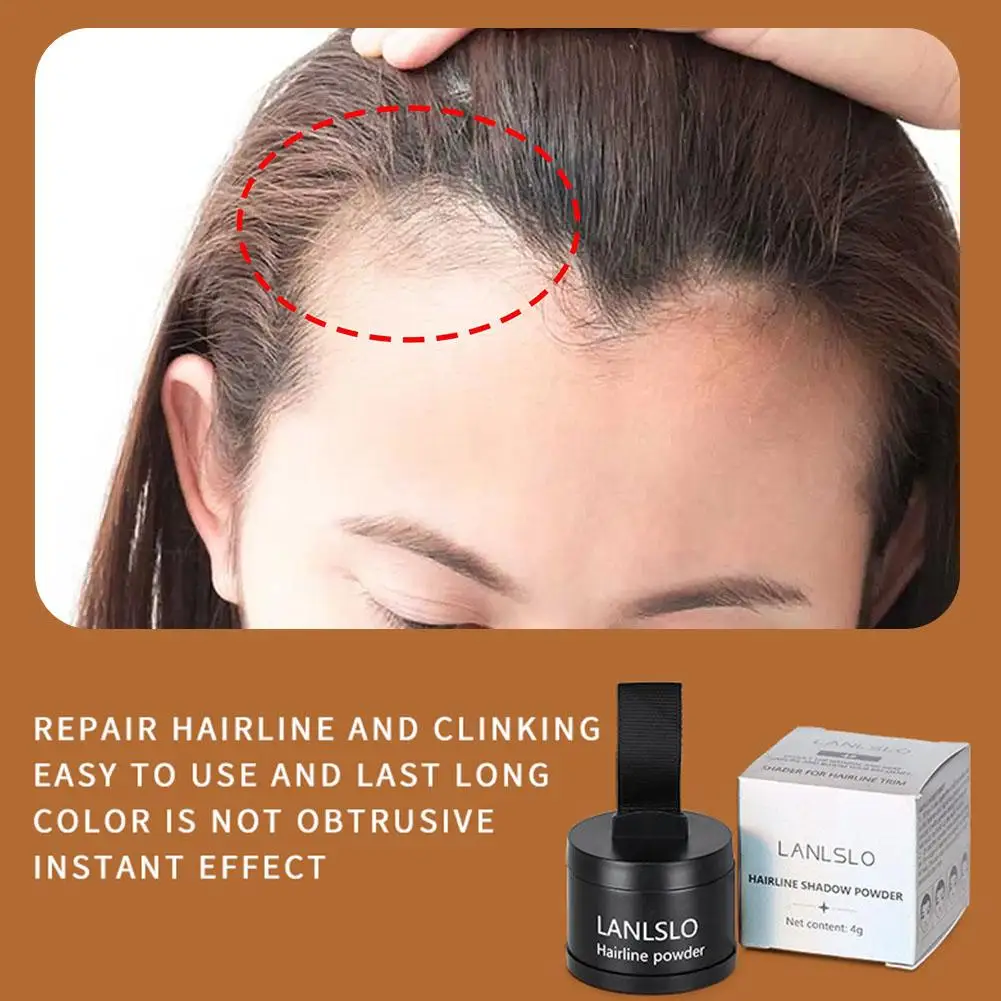 Hair Line Powder 4g Black Root Cover Up Natural Instant Shadow Coverage Concealer Hair Waterproof Hairline Powder S1R7