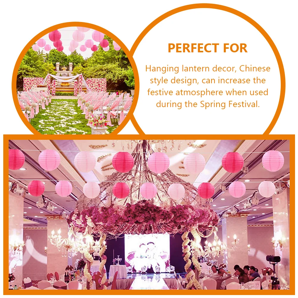 

12pcs Paper Lantern Set Multicolor Round Decorative Hanging Lanterns for Home Party Garden Festival New Year