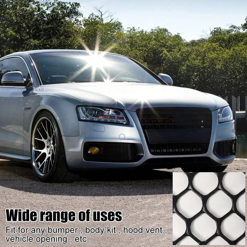 Parachoques de plástico ABS 3D para coche, alerón de malla para parrilla de afinación, piezas de modificación automotriz de 120cm