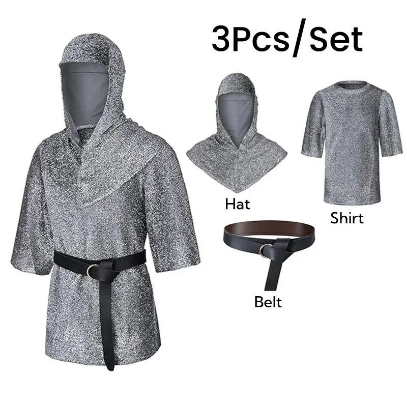 القرون الوسطى فارس تمبلار تأثيري حلي قميص القرون الوسطى عصر النهضة وتتسابق البدلة الفيلم تأثيري خمر الرجعية لعب الأدوار الطرف