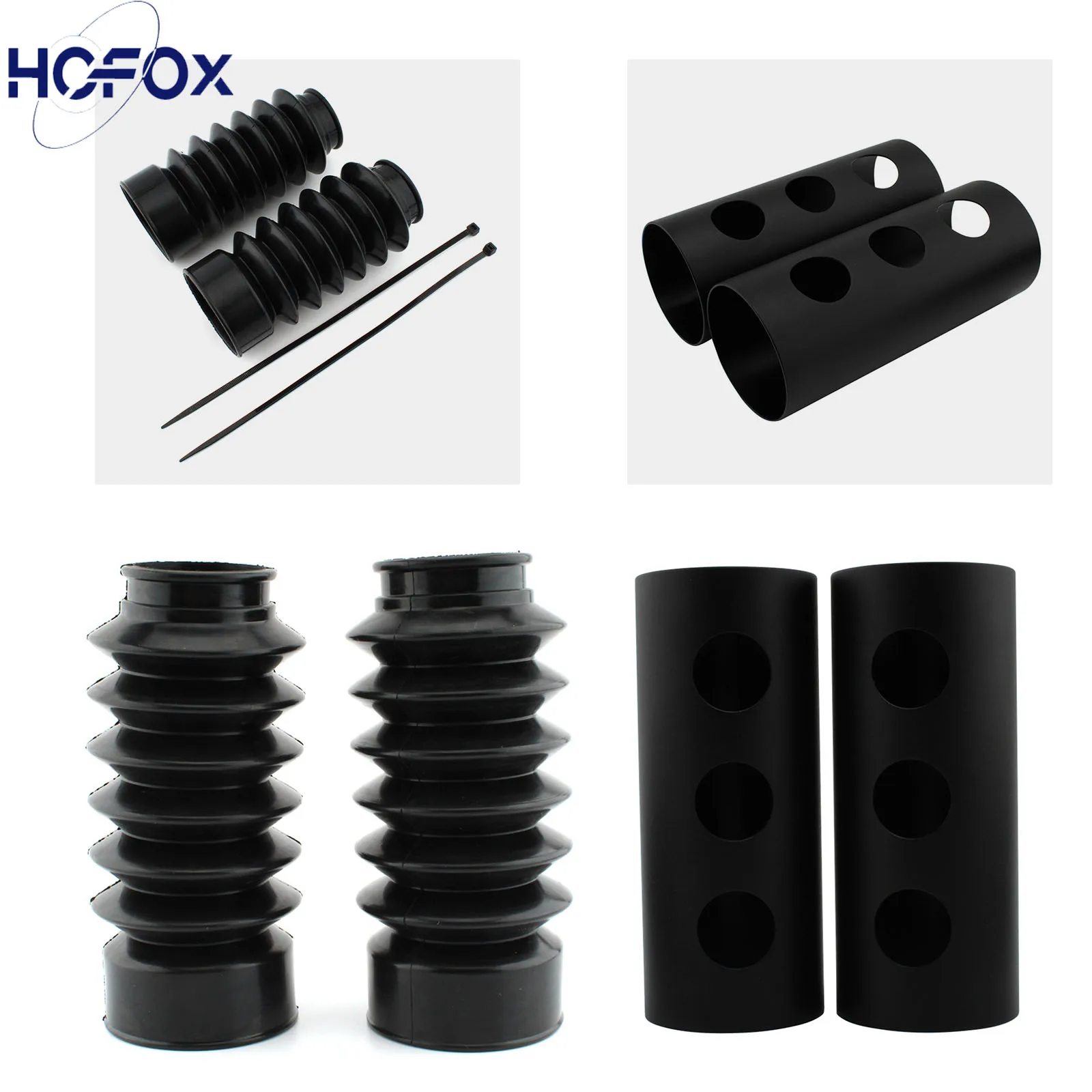 

4 Pieces of Front Fork Shock Absorber Dust Cover Gaiter For Triumph Bonneville Bobber 2017-2024