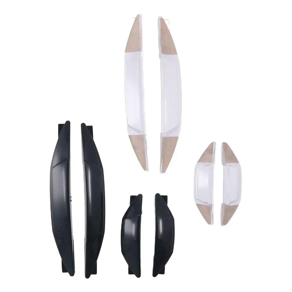 4pcs Long Model: 147x21x18mm Car Door Anti-Collision Strip PVC Short Model: 80x21x18mm Front Rear Door Anti-Collision Stickers