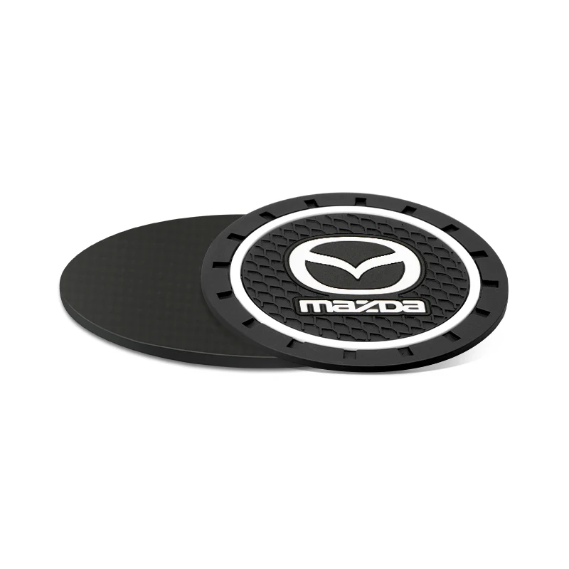 2pcs Silicone Car Coaster Water Cup Bottle Non Slip Pad Anti-Slip Mats For Mazda 3 5 6 323 626 RX7 RX8 MX3 MX5 Axela Atenza CX-3