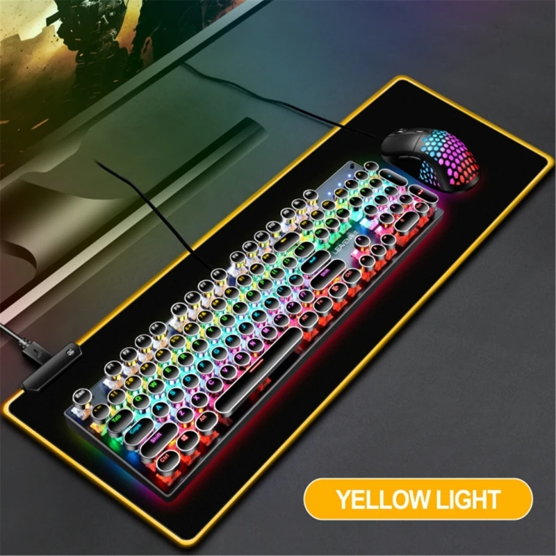 Large LED Gaming Mouse Pad 11 Color Light Extended Soft Computer Keyboard Mat Nonslip Rubber Base for Gamer Esports