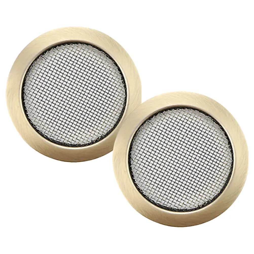 

2 Pcs Bronze Lid Accessories Acoustic Soundhole Cover Guitar Parts Metal Covers
