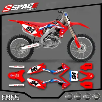 SPACE 訂製摩托車圖案背景貼紙,適用於 HONDA CRF250 2010 2011 2012 2013 CRF450 2009-2012 貼紙套裝 09 10 最佳銷售 本田 CRF 250 2012 - №3