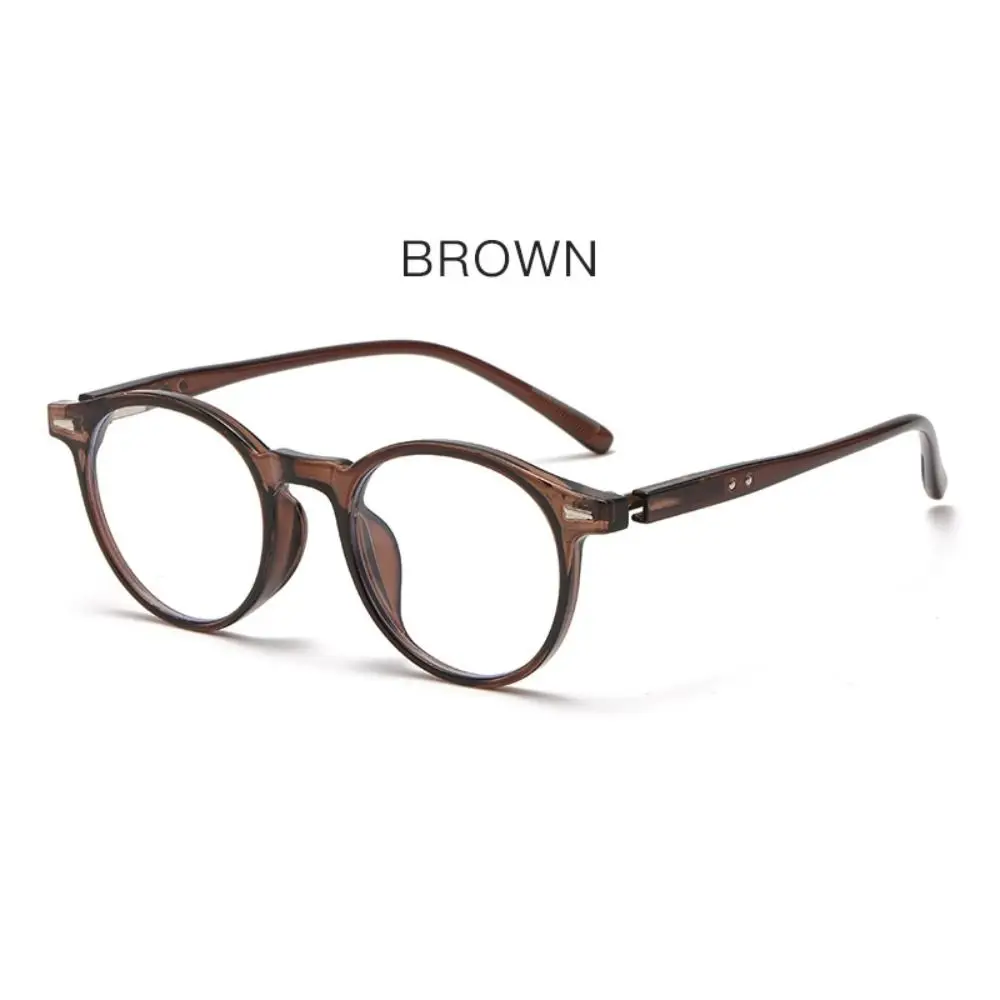 

Retro Classic Women Anti Blue Light Eyewear Round Durable Clear Lens Glasses Eye Protection Ultra Light