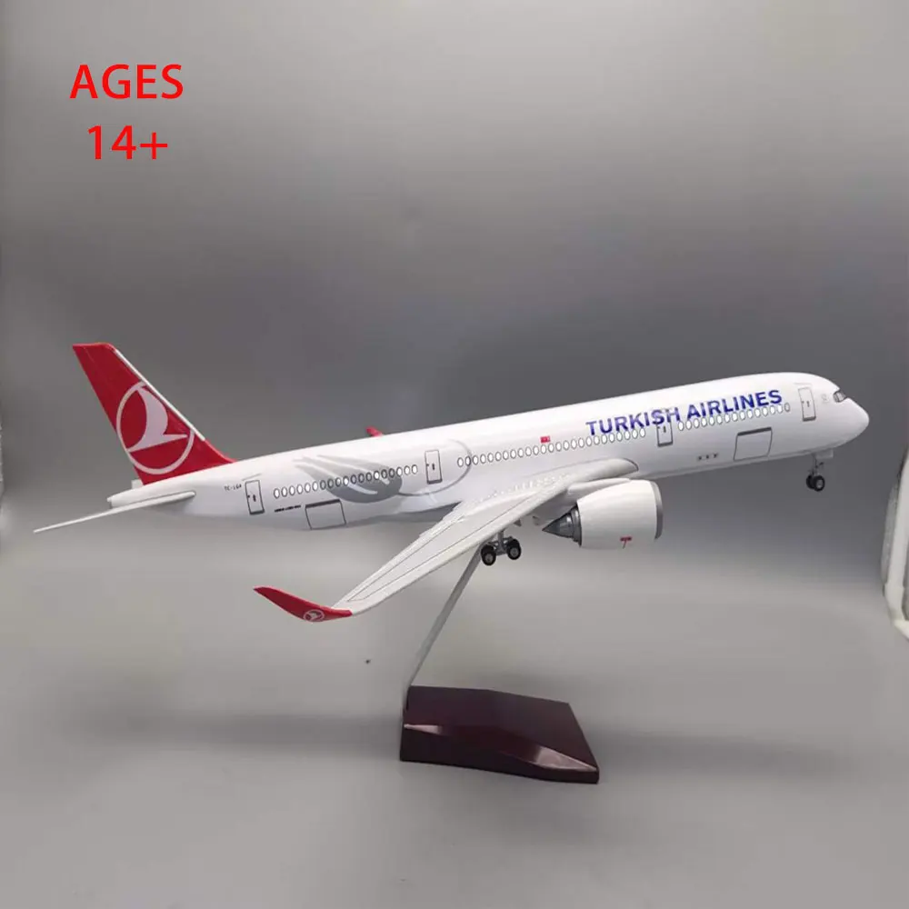 Aircraft model display B737/A350/B777 Turkish series aircraft Model Plane with Stand for Aviation Enthusiasts Gifts or Decoratio