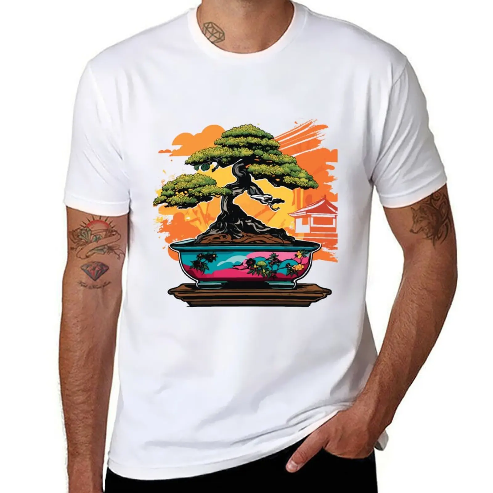 

Japanese Bonsai Tree T-Shirt t shirts for man cotton man t shirt designer T-Shirt