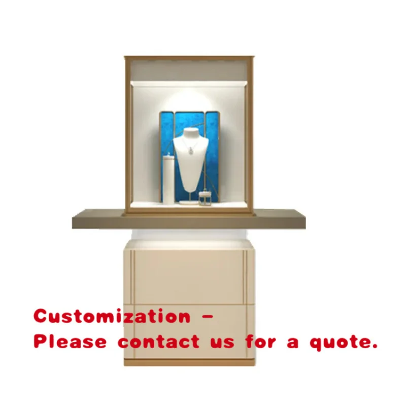 custom.Custom Jewellery Counter Display Cabinet Used Glass Display Cases MDF Wood Material Jewelry Showcase