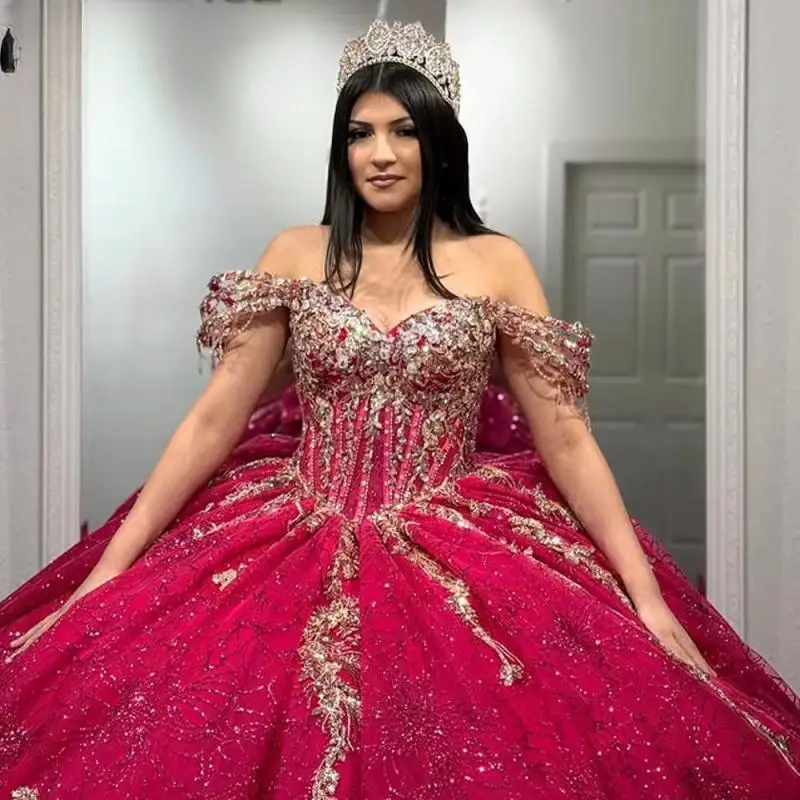 Maßgeschneidertes Quinceanera-Kleid für 15 Jahre, Rüschen, Schleifen, Applikationen, Ballkleid, Sweet-16-Party, Vestidos de Fiesta