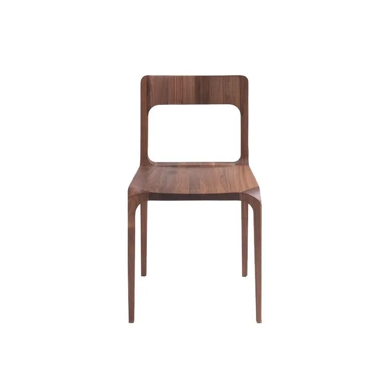 

Nordic retro style leisure chair North American black leather art designer new home back chair