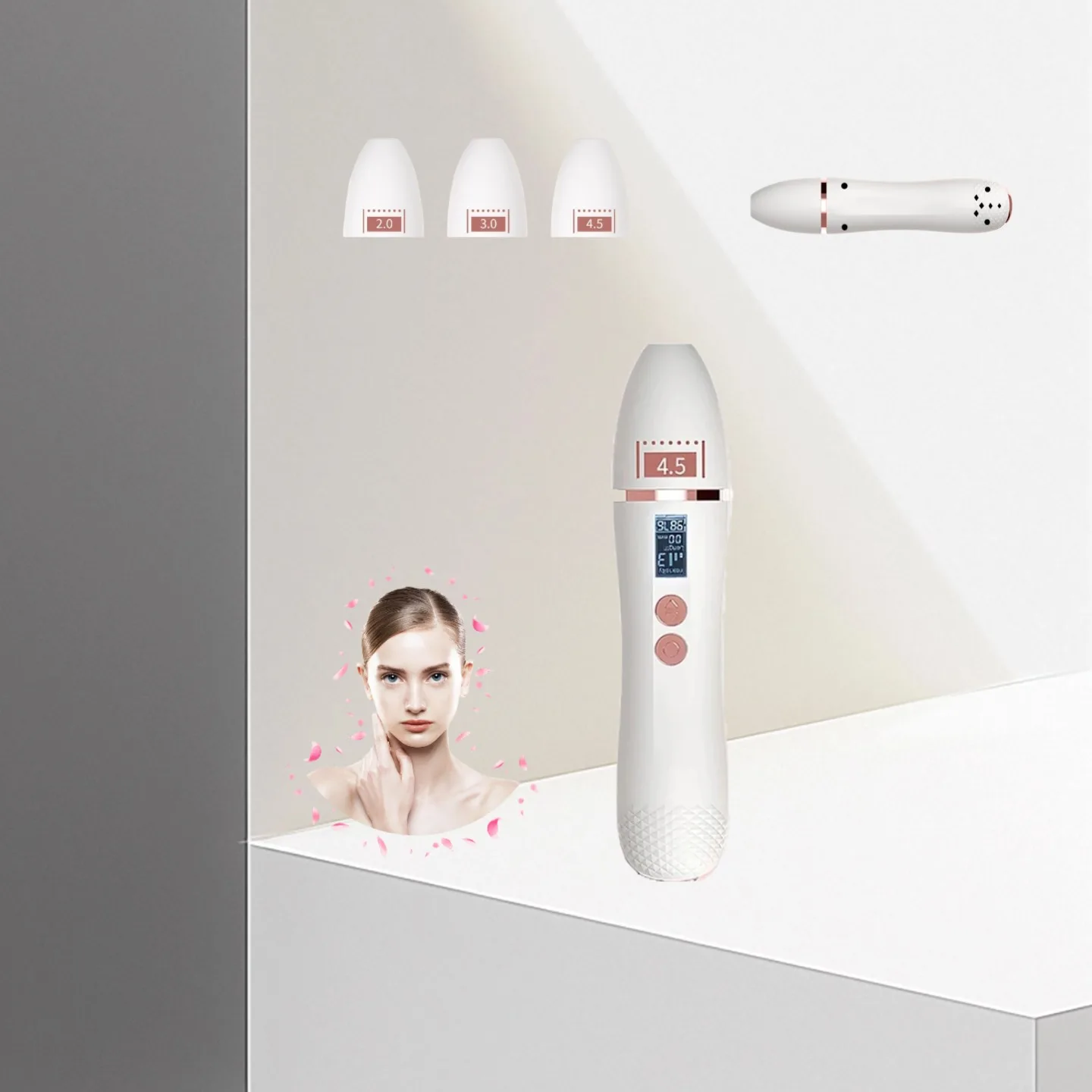 

Handheld Ultrasonic Facial Beauty Device Wrinkle Removal Lifting Firming Nasolabial Fold Reduction Active Ingredient Penetration