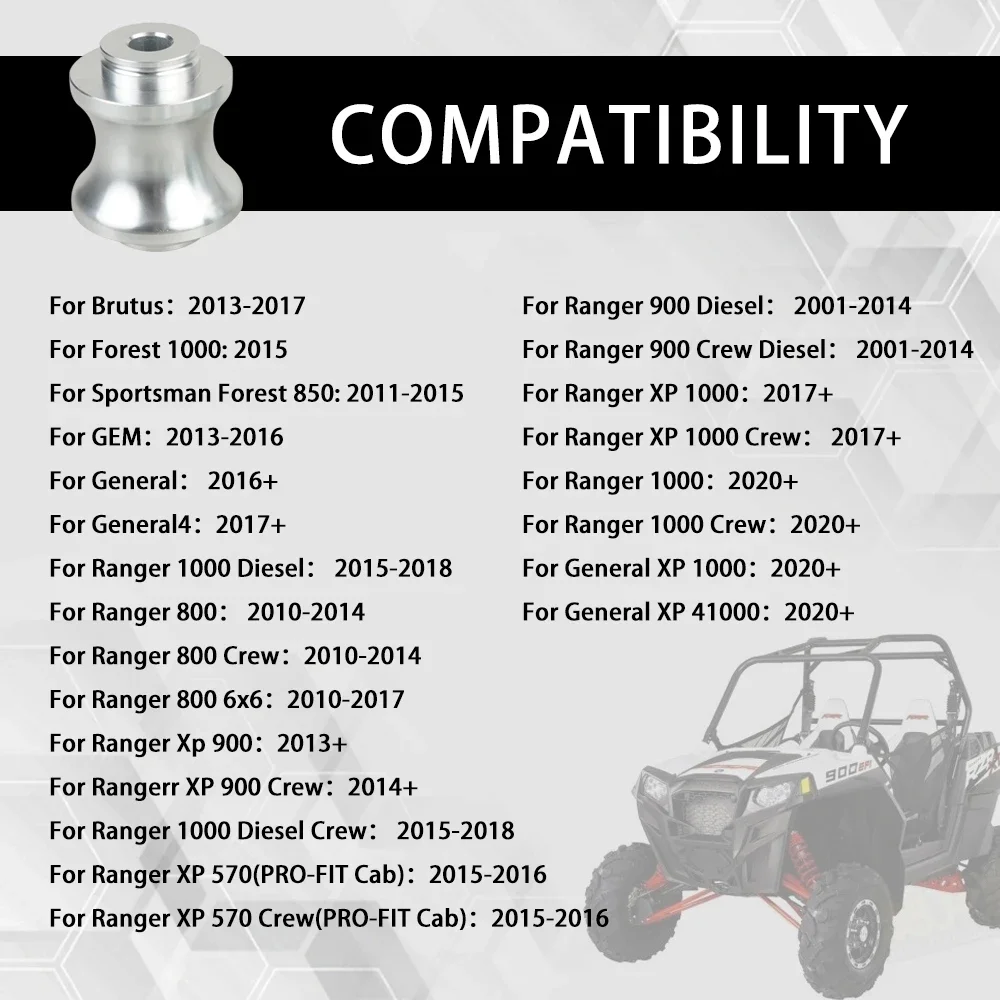 مجموعة أدوات إزالة محامل العجلات 44 مم أو 40 مم من الألومنيوم للإزالة والتركيب لـ Polaris General RZR Ranger Sportsman