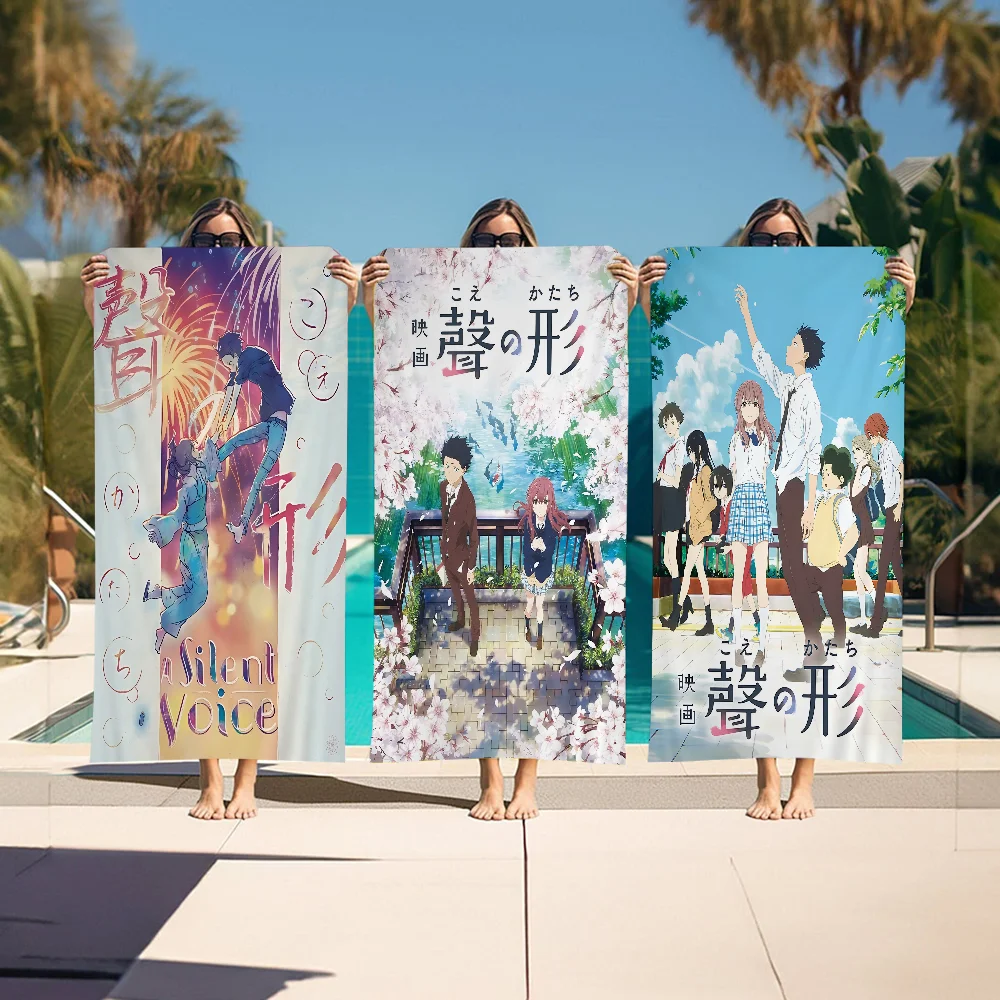

A Silent Voice The Shape Of Voice Anime Microfiber Beach Towel Absorbent Quick Dry Soft Yoga Swimming Resort Mountain Towel