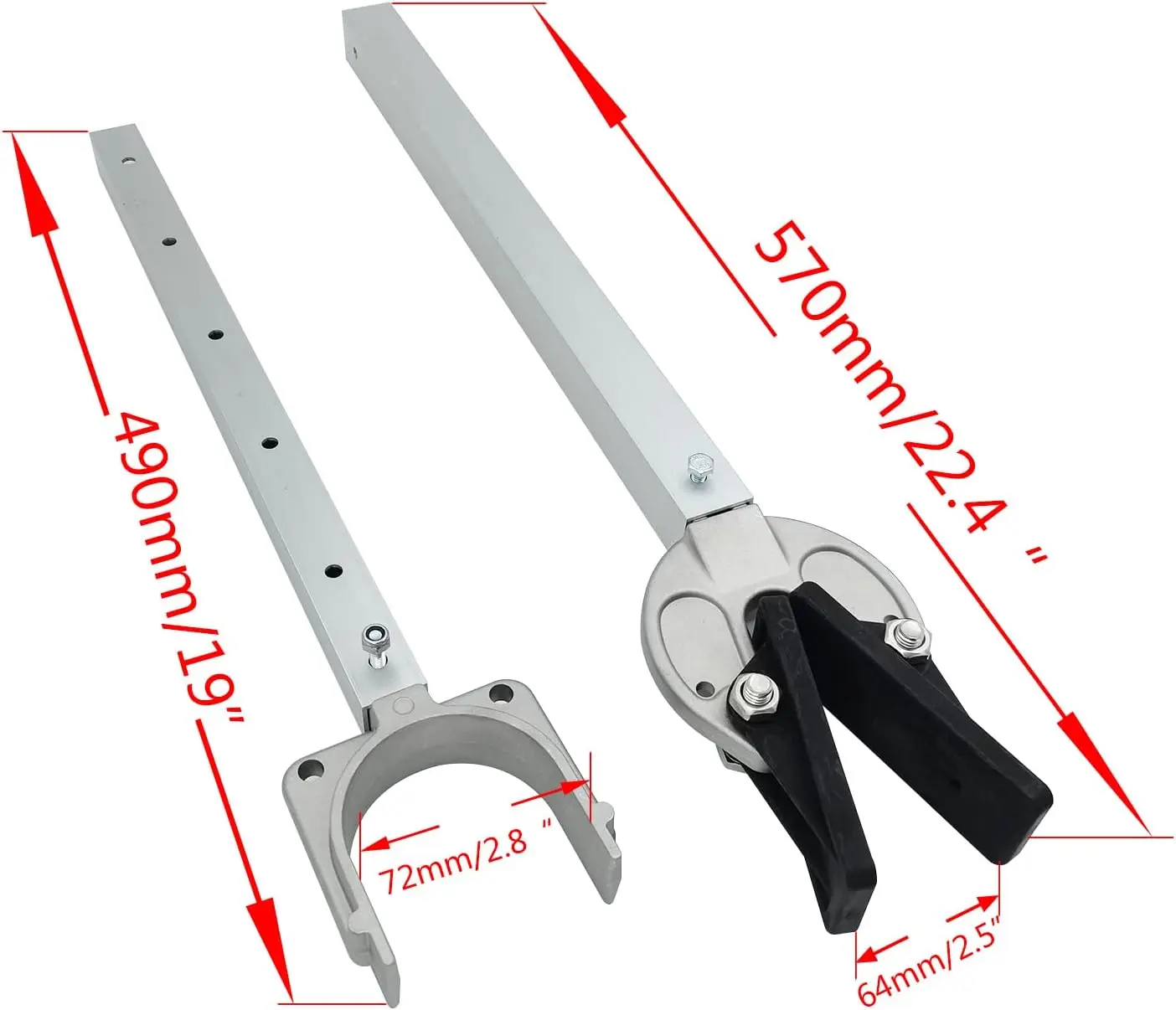 ISURE MARINE クロスビームプロテクター、23インチから35インチまで調整可能、ローラーやトレーラーに最適